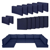 SpaceHop seat cushion cover in navy protects outdoors from sun and rain.