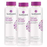 SpaGuard Calcium Hardness Increaser bottle raises calcium safely for balanced spa water.