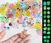 SparkleFab glow mini resin animals illuminate your fairy garden at night.