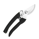SPDTECH Curve Gardening Scissor blade close-up showing sharp carbon steel edge for clean cuts.