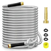 SPECILITE 100ft stainless steel garden hose coil for durable outdoor watering