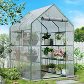 SPECILITE greenhouse front view with generous entry and interior space for multiple plants.