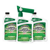 Spectracide Lawn Fertilizer 30-0-0 with QuickFlip sprayer for fast, even lawn feeding.