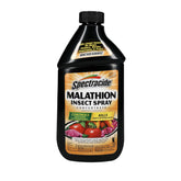 Spectracide Malathion insect spray concentrate bottle for garden pest control.