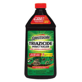 Spectracide Triazicide bottle on shelf ready for lawn protection