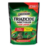 Spectracide Triazicide 10 lb lawn bag part of a four-pack for outdoor pest control