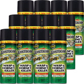 Spectracide Wasp & Hornet Killer jet spray reaches 27 feet to target nests.