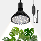 SpeePlant hanging grow light 5000K shines over indoor seedlings with balanced spectrum.