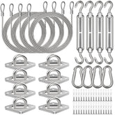 Spiglamm 6-inch shade sail hardware kit for outdoor setup.