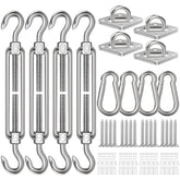 Spiglamm 6-inch turnbuckle for precise tensioning of outdoor shade sails.