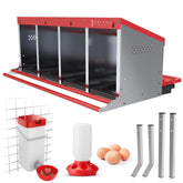 SPITHA Nesting Box in 4-hole roll-out design keeps eggs neat and protected for easy collection
