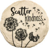 Spoontiques Scatter Kindness stepping stone in the garden adds a welcoming touch.