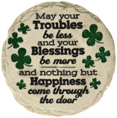 Spoontiques St Patrick's Day stepping stone front view adds garden charm and welcome.