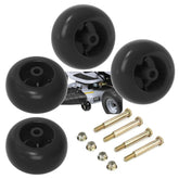 Sporthfish 753-04856A deck wheels close-up showing rugged build for smooth mowing