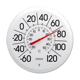 Springfield Big and Bold Thermometer on patio shows clear Fahrenheit and Celsius readings.