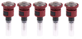 Sprinkler R-VAN24-360 nozzle close-up showing rotating streams for even watering.