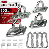 Sprookber pad eye snap hook close-up, corrosion-resistant stainless steel