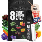 SproutMe Seeds California Wonder pepper seed packet closeup for reliable germination.