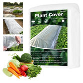 Sprthrd floating row cover over a bed shielding plants from frost and cold nights
