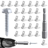Sptchapn fence-wire clamps in steel for durable fencing and rust resistance.