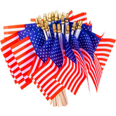 spxkd 40-pack american flag on stick, full-color design for patriotic outdoor displays
