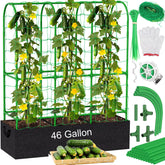 Srapwati cucumber trellis 65h-50w guides climbing plants toward easier harvest.