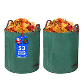 Srkmxzr 2-pack yard waste bags filled with leaves for efficient cleanup