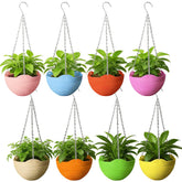 Srmayyi self-watering hanging planter set in eight colors for versatile spaces.