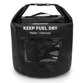 Stanbroil 20lbs pellet storage bag demonstrates durable outdoor storage for pellets.