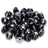 Stanbroil Onyx Black half-inch fire glass diamonds for durable heat-ready display.