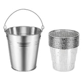 Stanbroil grease bucket in galvanized steel for durable grill cleanup.