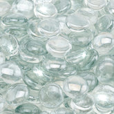 Stanbroil half-inch luster fire glass drops close-up showing jewel-like color and durability.