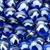 Stanbroil Royal Cobalt Blue fire glass drops 1/2 inch for dramatic flame sparkle.