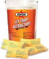 Starbar fly trap refill pouches dissolve in water to activate attractants.