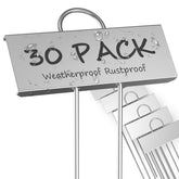 Startostar 30-pack metal plant labels for durable, weatherproof garden labeling.