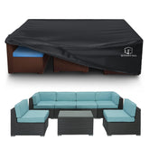 STARTWO patio cover with waterproof seams keeps furniture dry in rain.