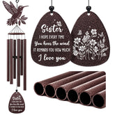 SteadStyle Sister Wind Chime on the top hook adds outdoor charm and sentiment.