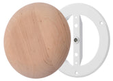 Steinberg14 wooden vent cover front view highlights natural black alder wood finish for durable, stylish ventilation.