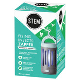 STEM Zapper with 360-degree blue light attracting flying insects for versatile pest control