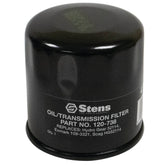 Stens transmission filter top view for Exmark Phazer and Quest compatibility.