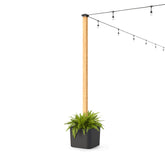 Step2 Firefly pole stand planter 2pk, dual lighting and planter setup for outdoors