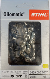 Stihl 3639-005-0067 full chisel saw chain in 16 inch size for fast cuts