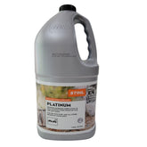 STIHL Platinum lubricant bottle ready for heavy-duty chainsaw use