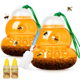 Stingmon 2-pack reusable wasp traps hanging outdoors for seasonal control