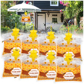 Stingmon wasp trap outdoors hanging design attracts wasps for safe garden pest control.