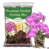 Stroller Orchid Potting Mix bag close-up showing a premium blend for orchid roots
