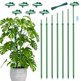 Stroller telescoping plant stakes provide adjustable support for tall plants.