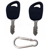 Strongthium 140403 replacement key close-up for GY20680, ready for John Deere mowers.