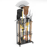 Sttoraboks garden tool organizer front view showing corner-fit design for space saving
