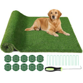 Sturdum artificial grass 4x10 ft overview with dense three-tone blades for a soft, natural look.